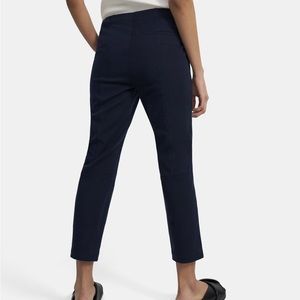 Theory Treeca Slim Cropped Pant in Cotton Twill